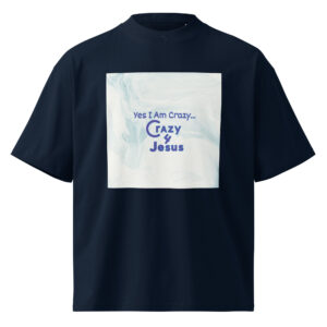 Unisex organic oversized high neck t-shirt